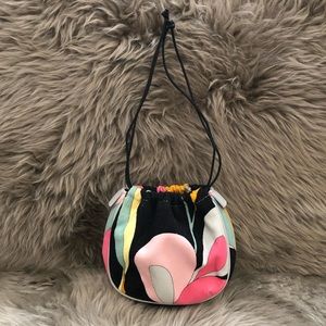 NWOT Emilio Pucci Drawstring Mini Bag / Wristlet